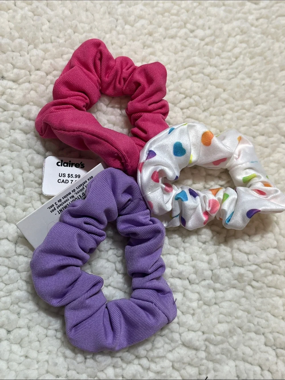 Claire’s Hair Accessory Bundle NWT | 5 Spiral Hair Coils + 3 Scrunchies | 8-Pcs